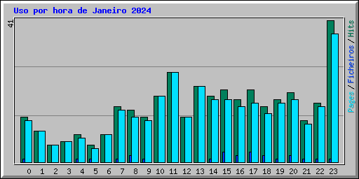 Uso por hora de Janeiro 2024